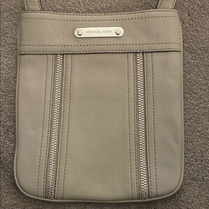 Michael Kors Gray Crossbody Bag with Silver Accents